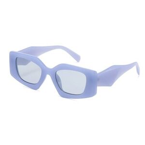 Sunglasses Women Oceanic Blue Lens Trendy Cat Eye Frame Female Lentes Azules New